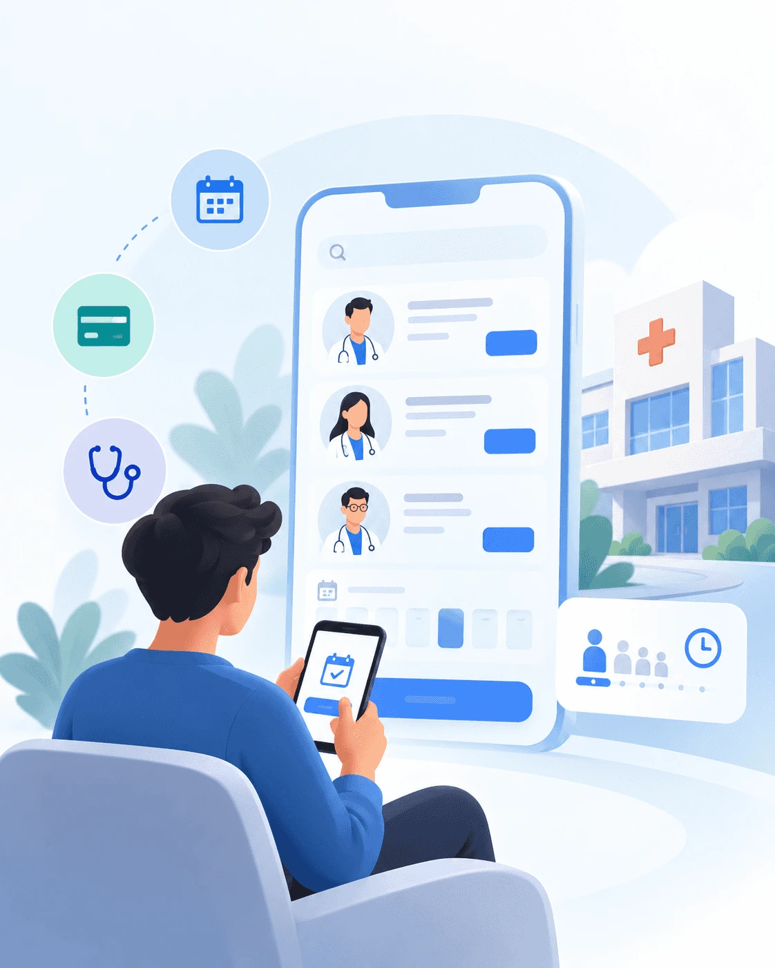 MediQueue online hospital appointment booking platform
